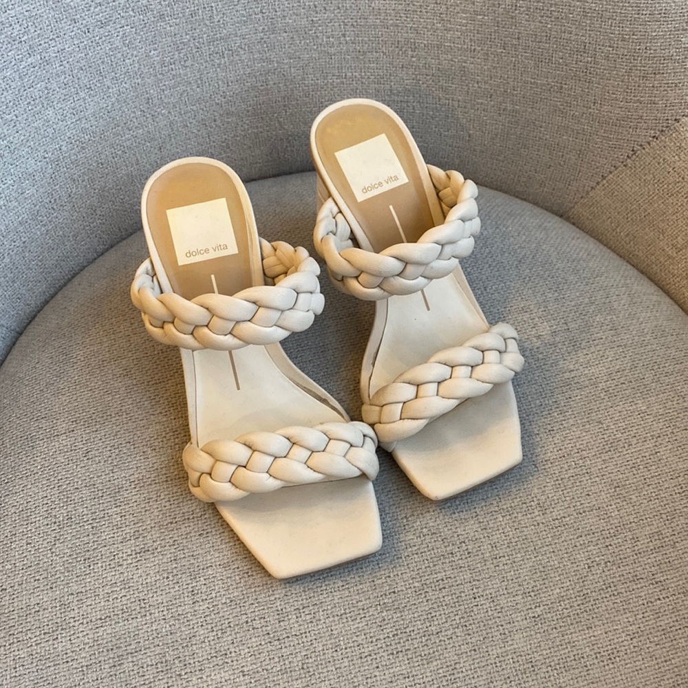 Dolce Vita Cream Braided Heels